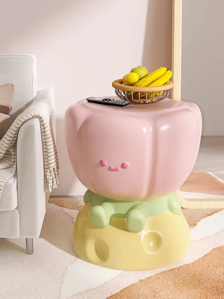 Table d'appoint en forme de tulipe Kawaii