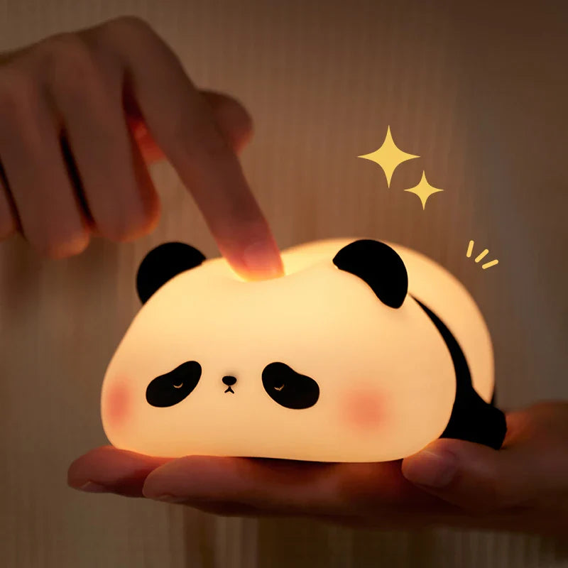 Luces nocturnas LED de panda dormido