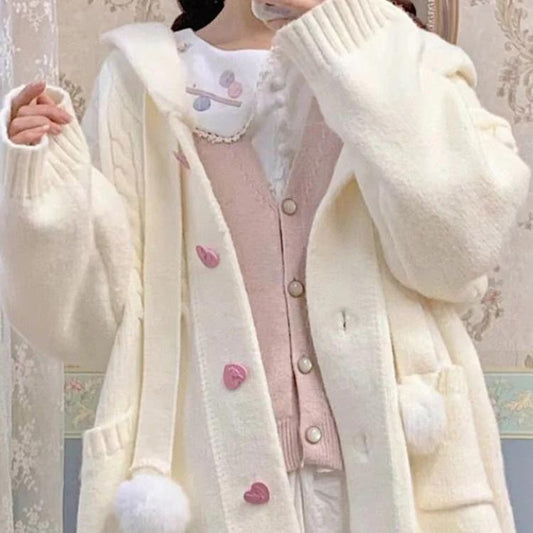 Pull Cardigan Sweat à capuche