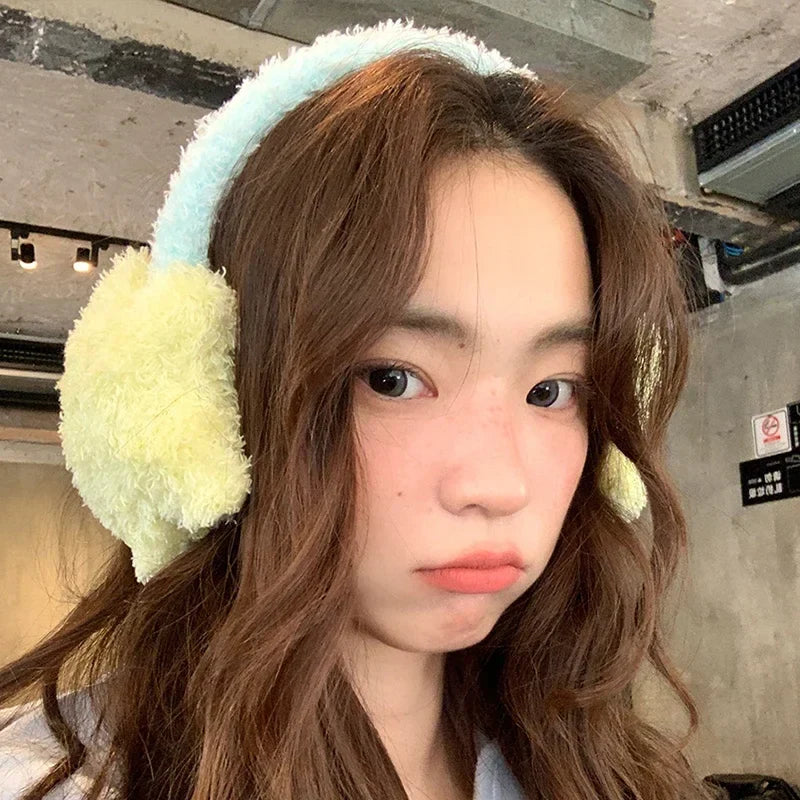 Cache-oreilles en peluche Kawaii en forme d'étoile