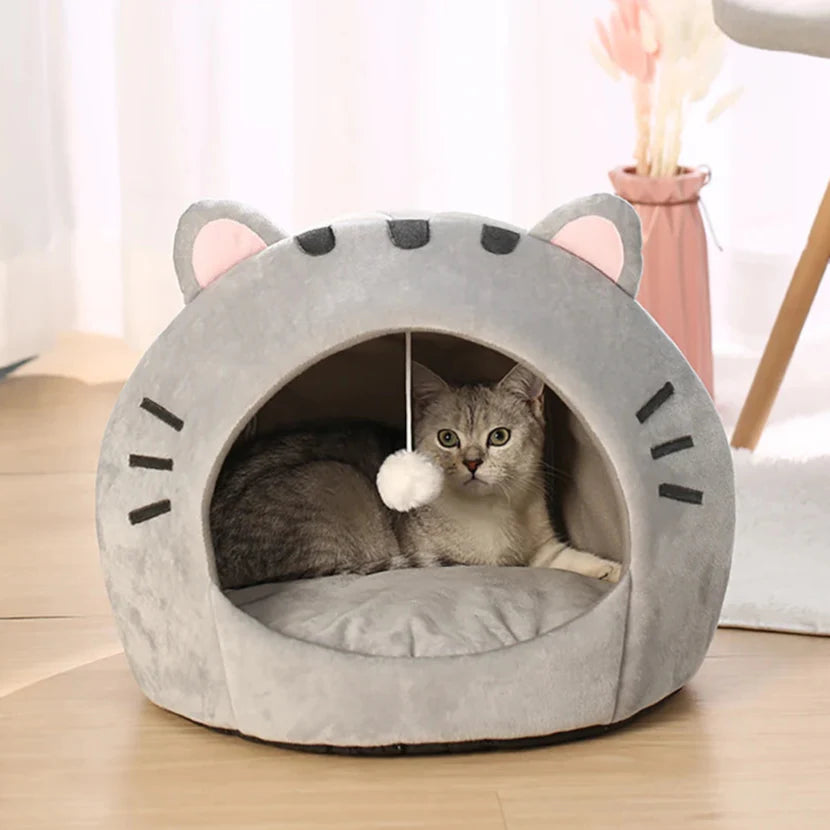 Cute Cat Shaped Cat Bed