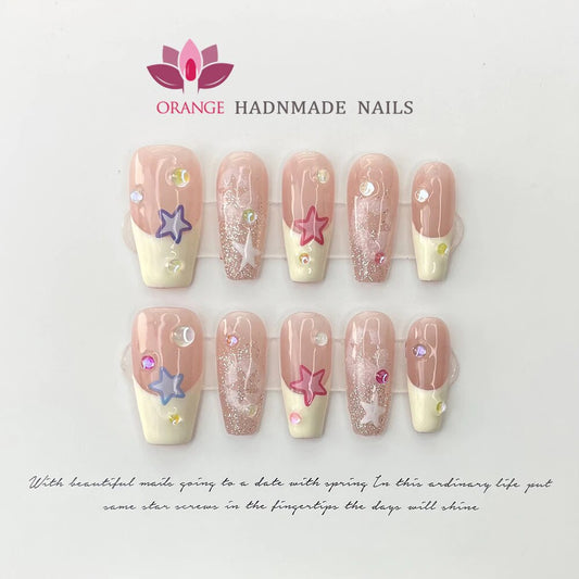 Ongles Press On Ballerina French