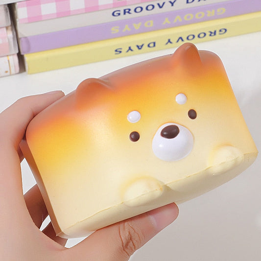 Jouet à presser pour chiot en forme de gâteau au fromage