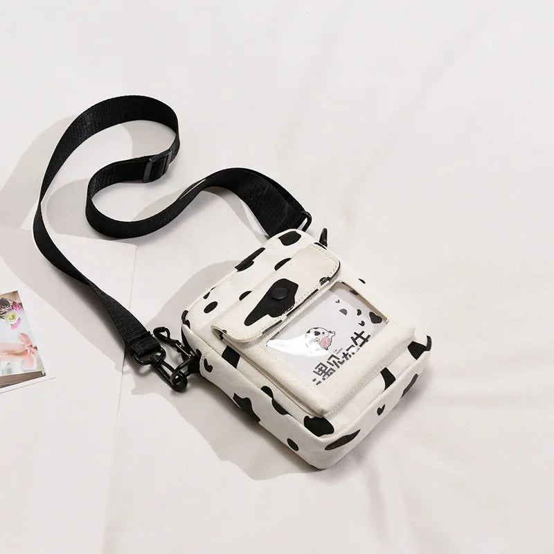 Mini sac à bandoulière imprimé vache