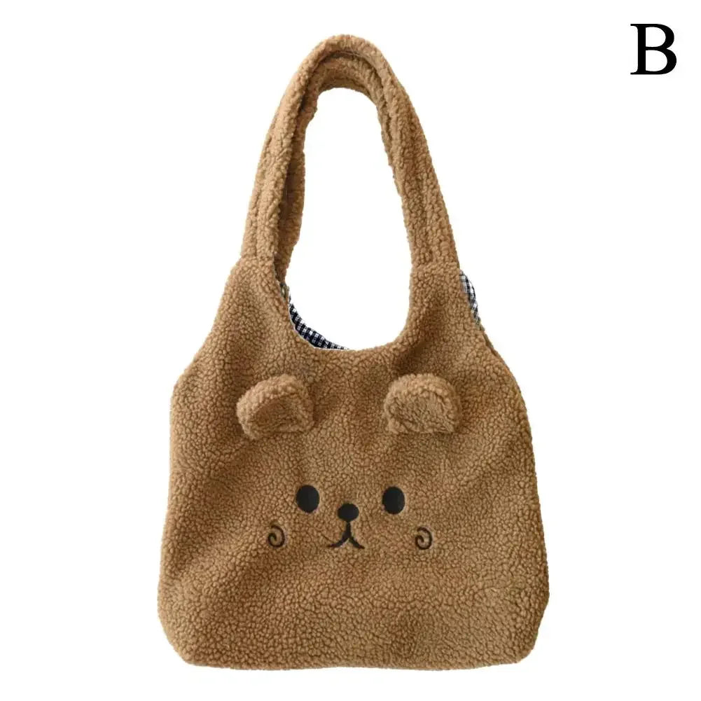 Bolsa de mano con forma de oso de peluche