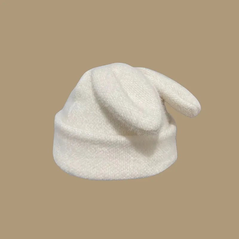 Bonnet doux avec oreilles de lapin
