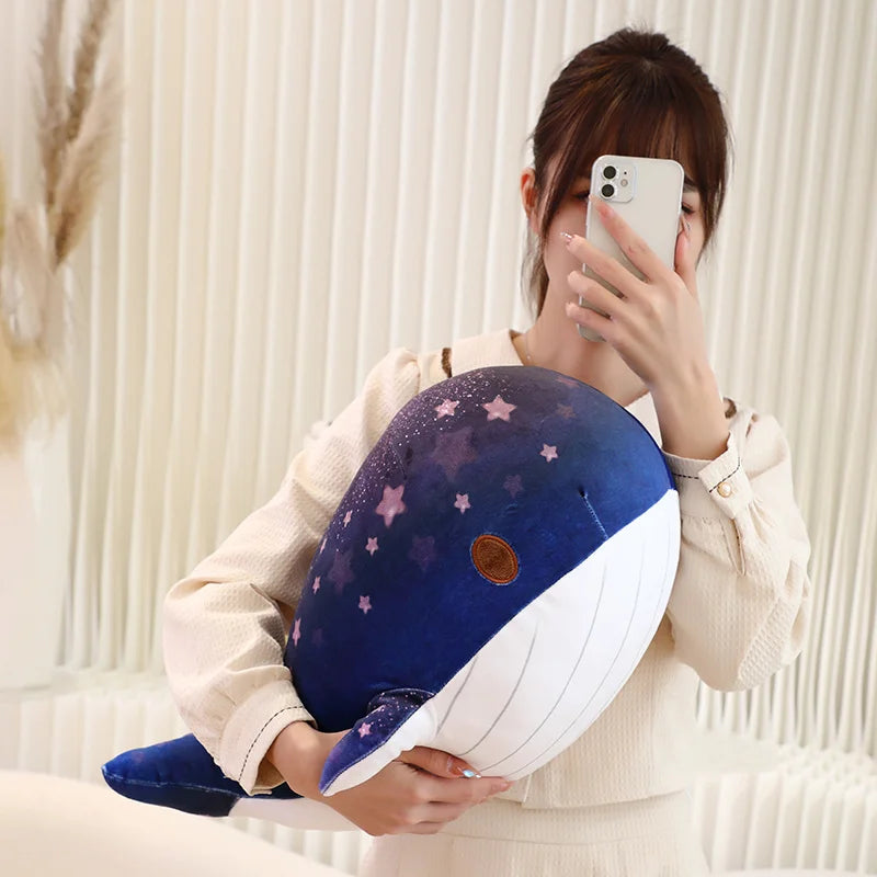 Peluches baleines ciel étoilé