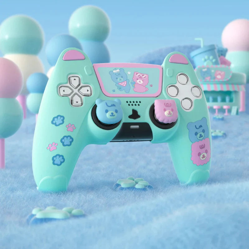Housse de protection PlayVital Kawaii Bears pour manette PS5