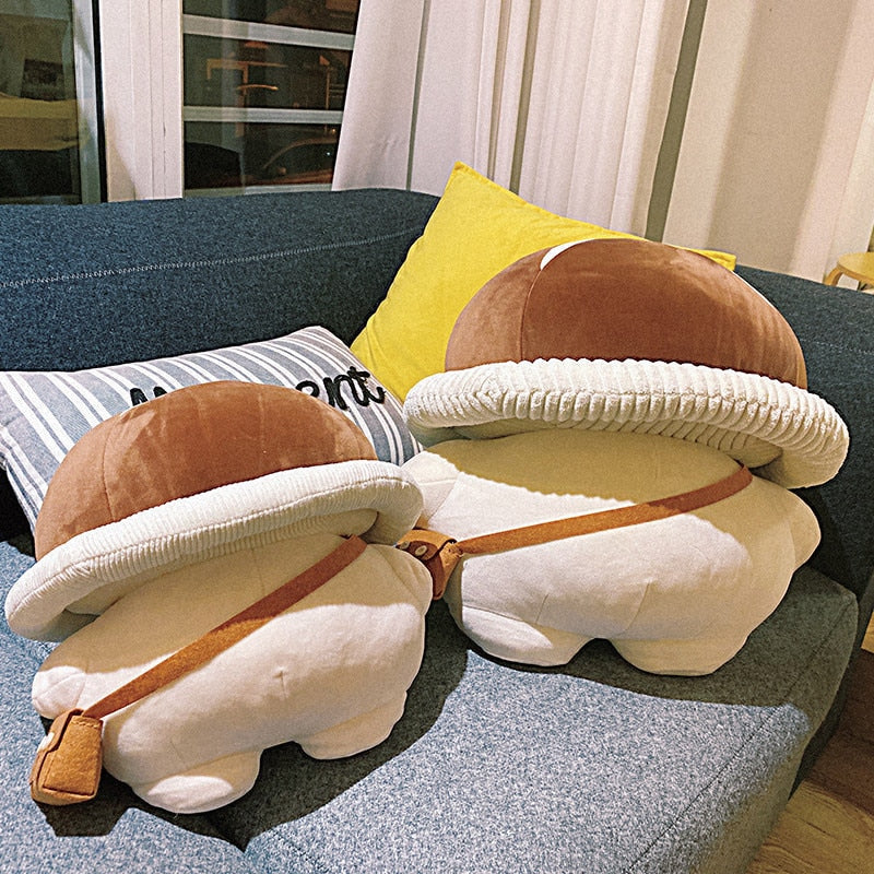 Peluche mensajero de hongo shiitake
