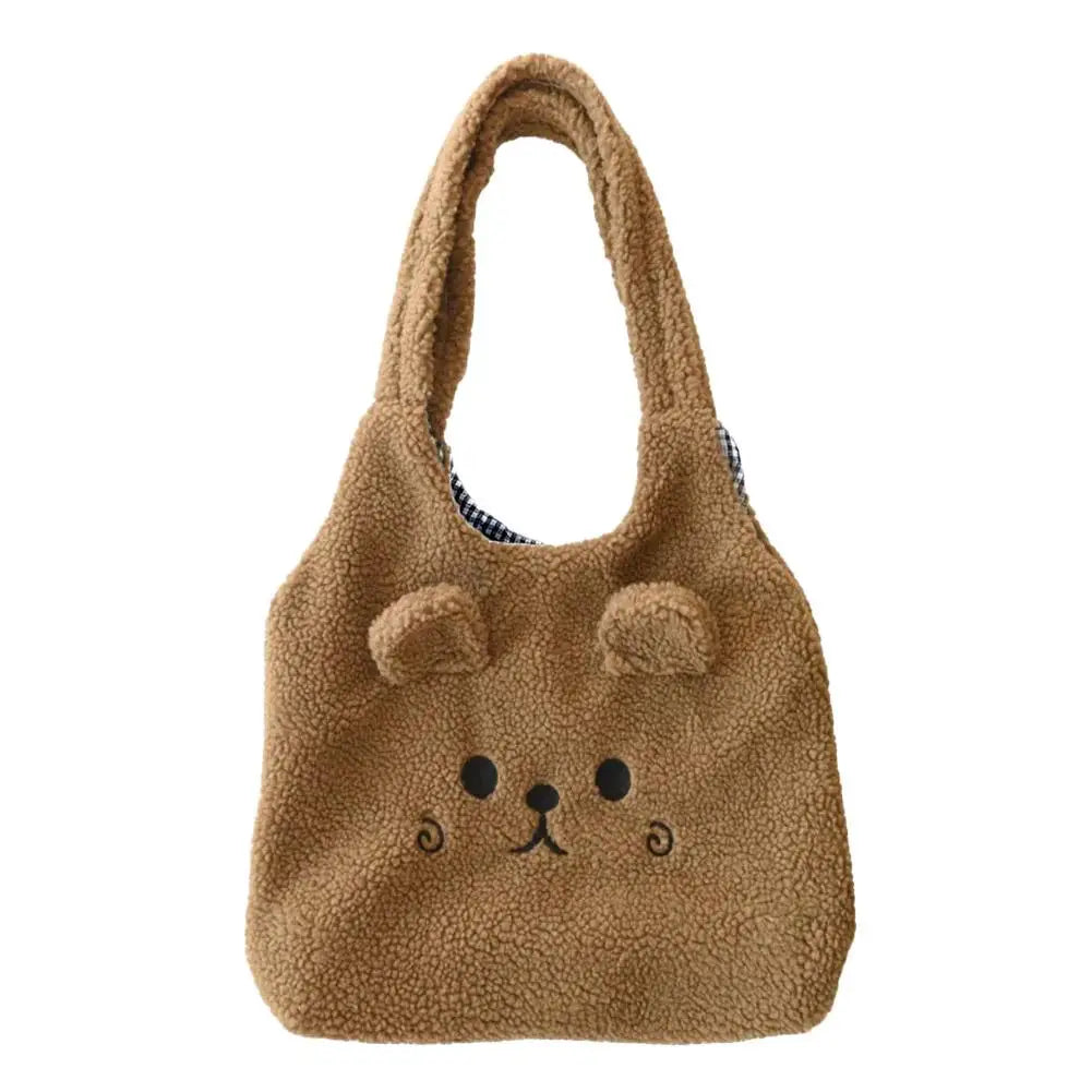 Bolsa de mano con forma de oso de peluche