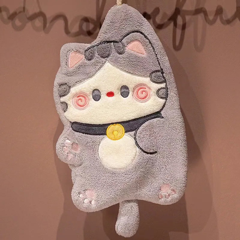 Toallas de mano con forma de gato