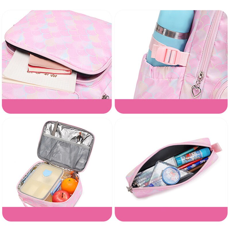 Sac à dos sirène 3 pièces/ensemble