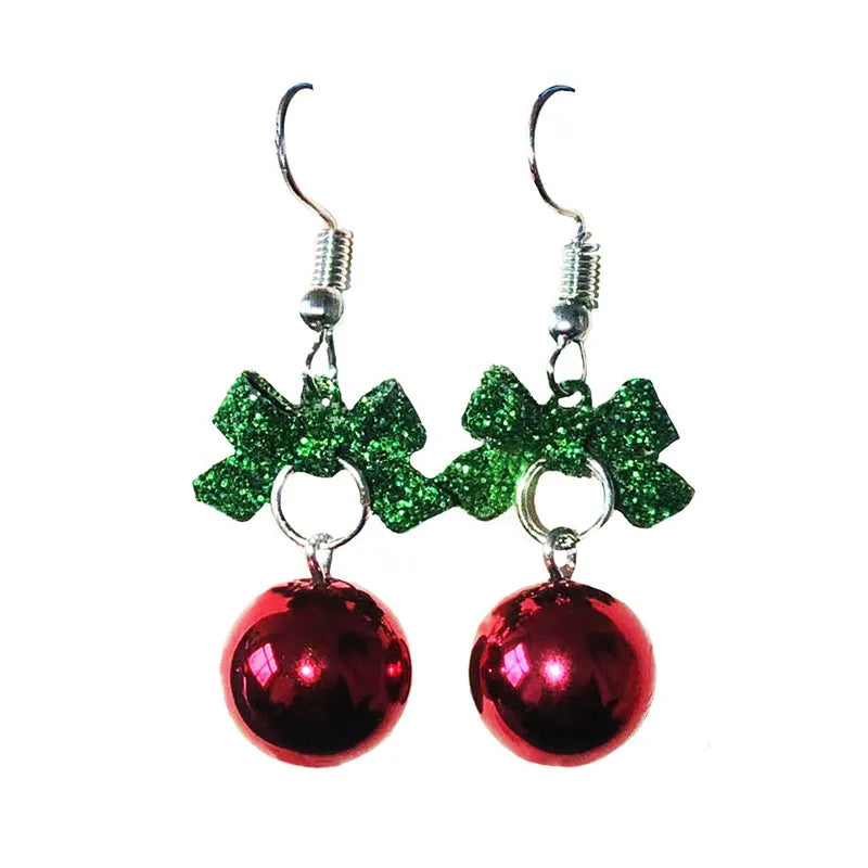 Boucles d'oreilles pendantes de Noël