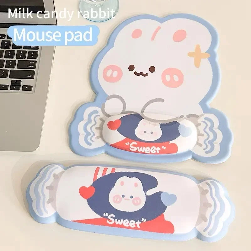 Tapis de souris et repose-poignet Sweet Bunny