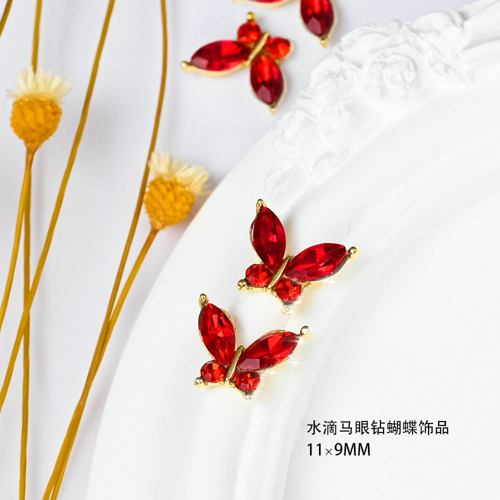 Charms pour ongles en forme de papillon