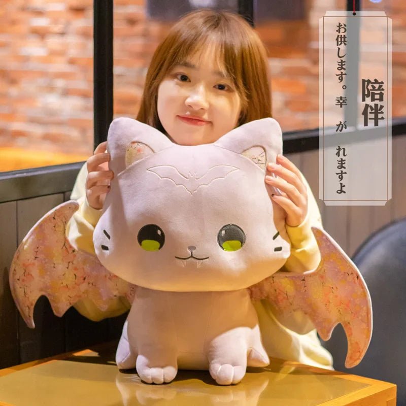 Peluches chat-chauve-souris kawaii