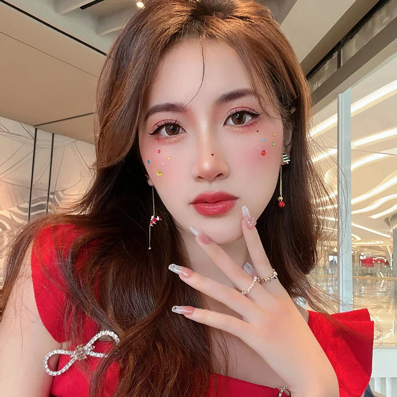 Boucles d'oreilles pendantes de Noël