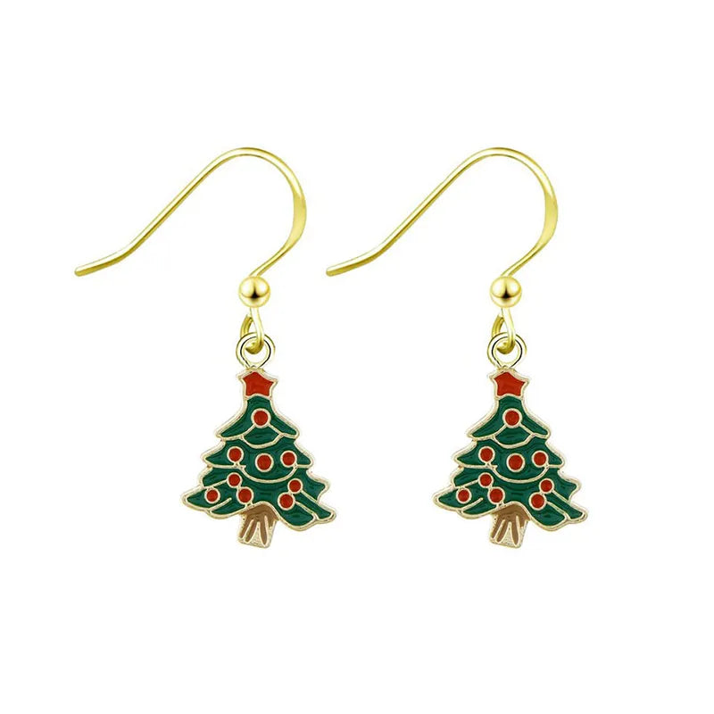 Boucles d'oreilles pendantes de Noël