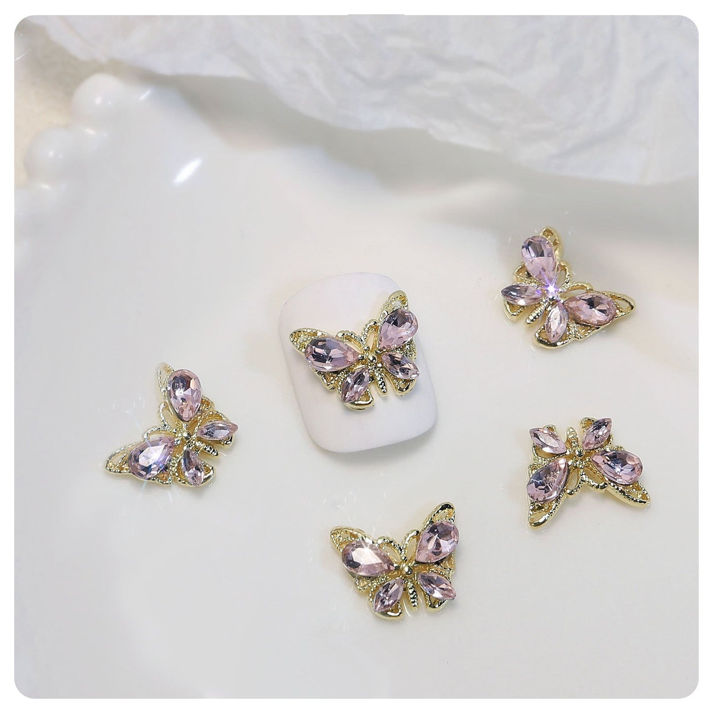 Charms pour ongles en forme de papillon