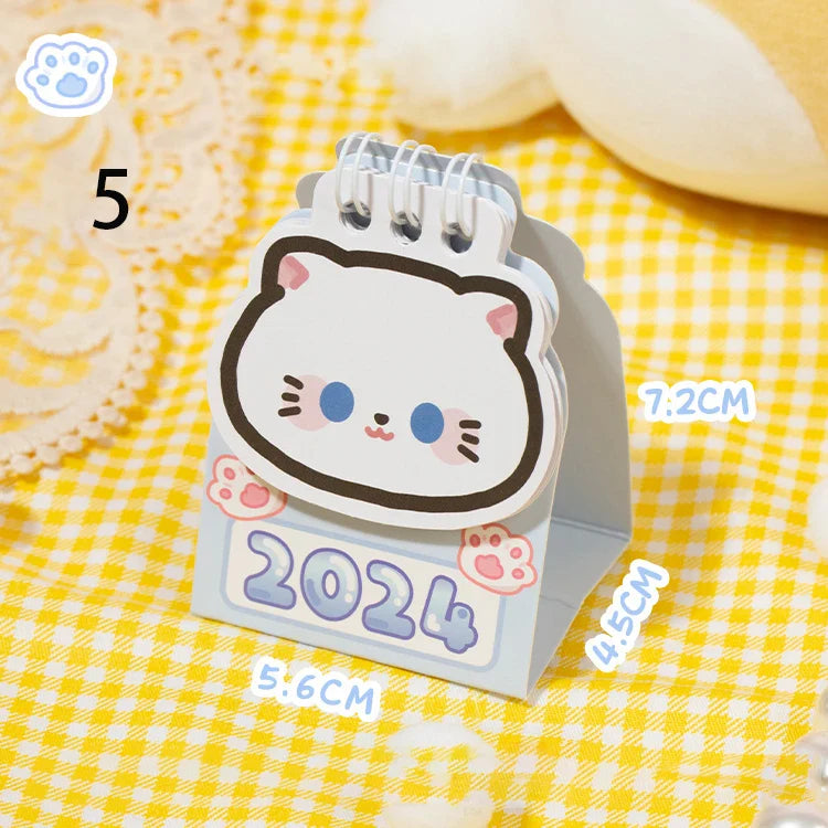 Calendrier de bureau pour chats 2024