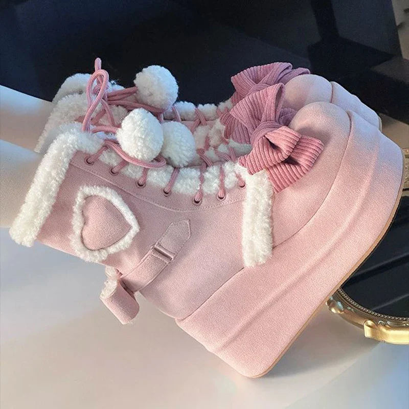 Bottes d'hiver Sweet Lolita Heart