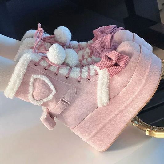 Bottes d'hiver Sweet Lolita Heart