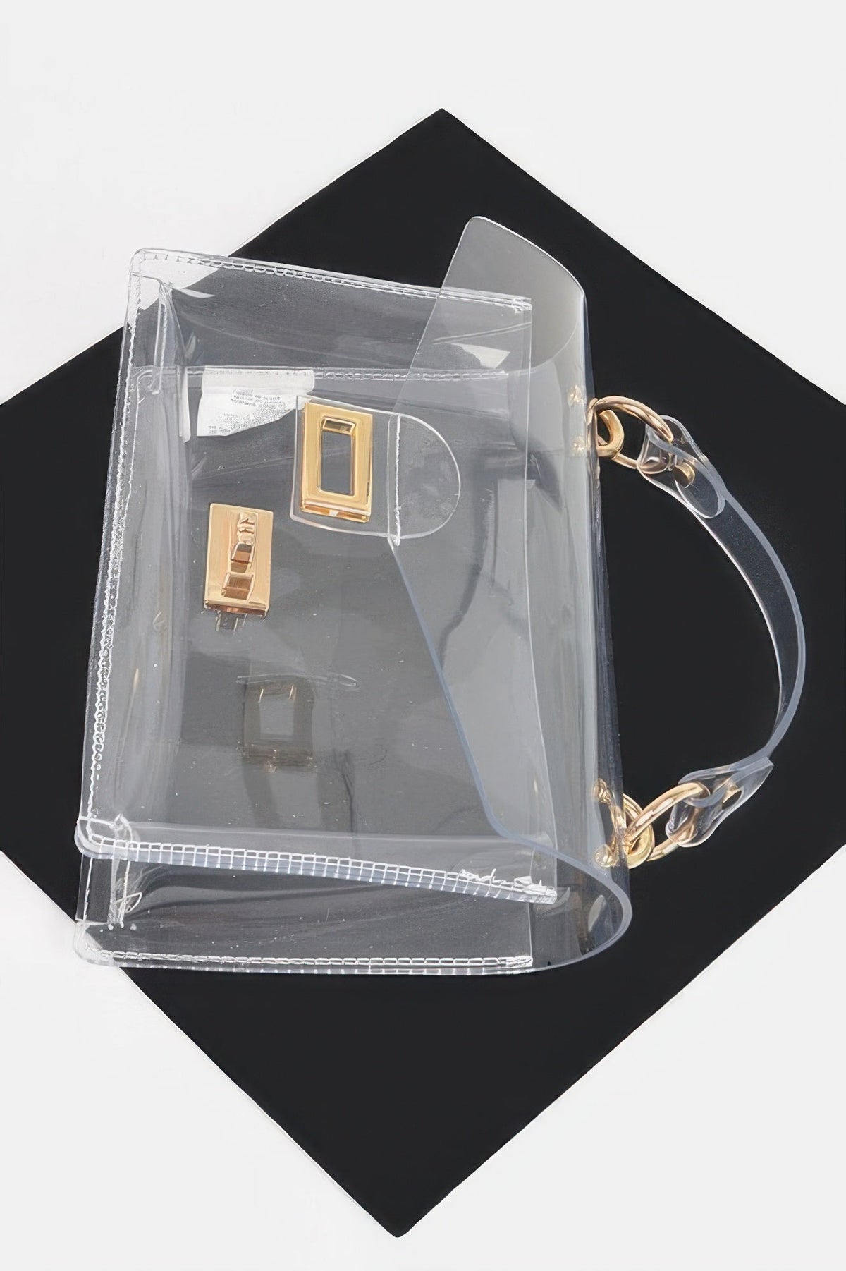 Mantova Studded Clear Flap Bag