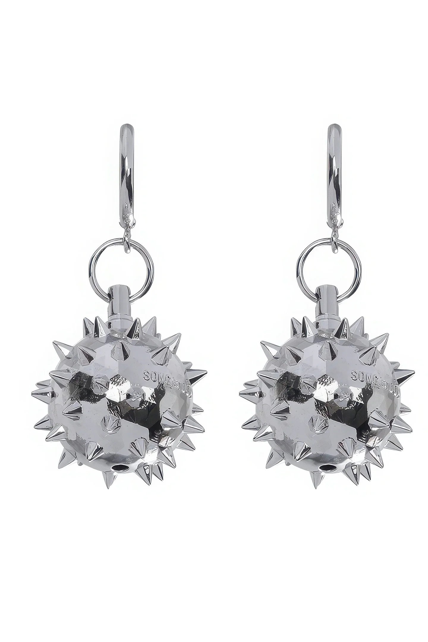 Warrior Chain Ball Earrings – Edgy & Unisex Statement Piece (Pair)