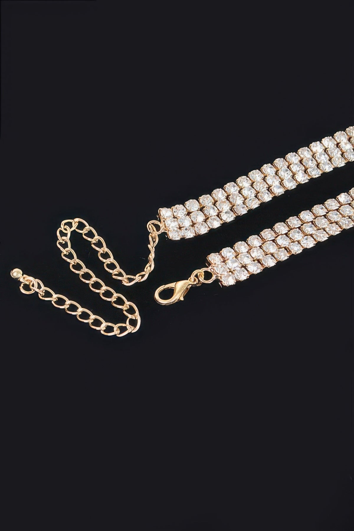 Fifth Ave Rhinestone Ribbon Choker