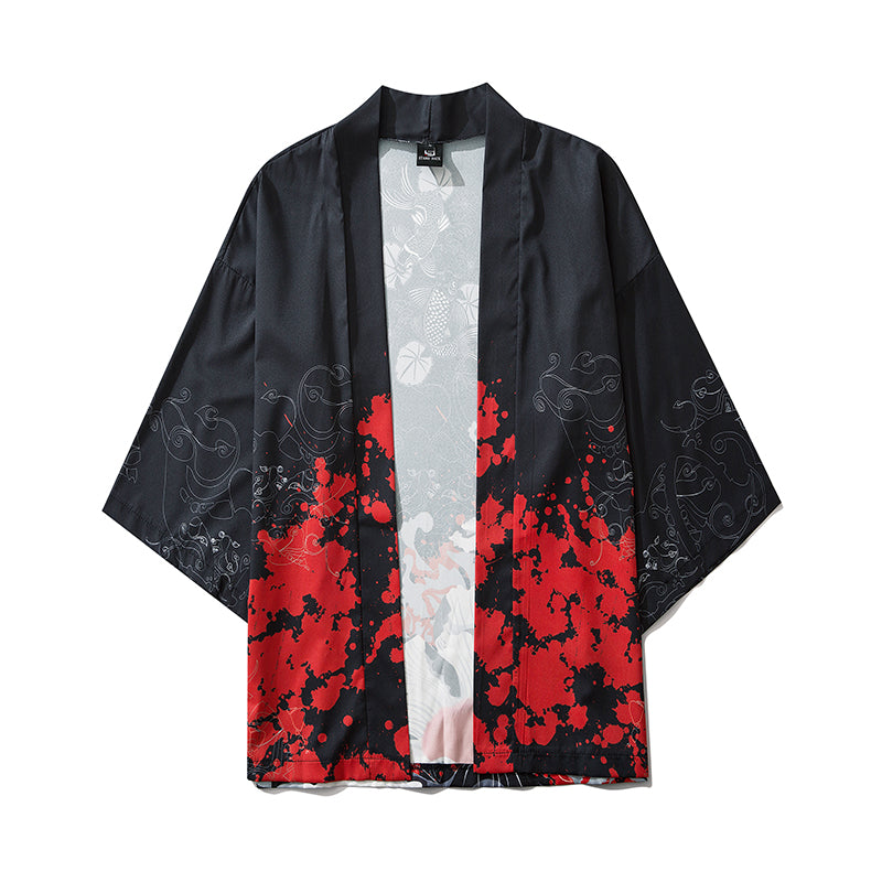YC6032 Red Flowers Kimono