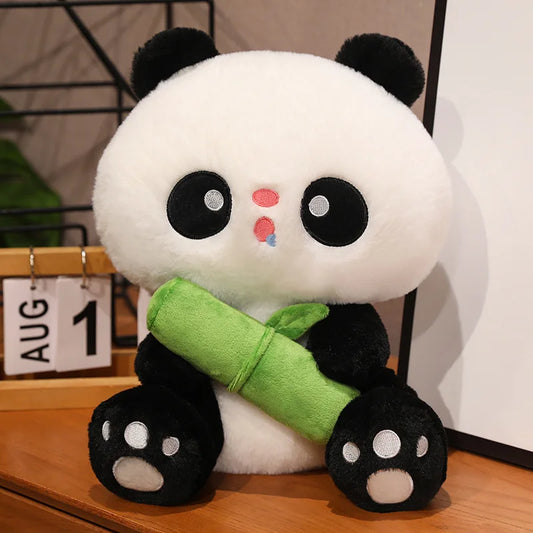 Peluches panda en bambou