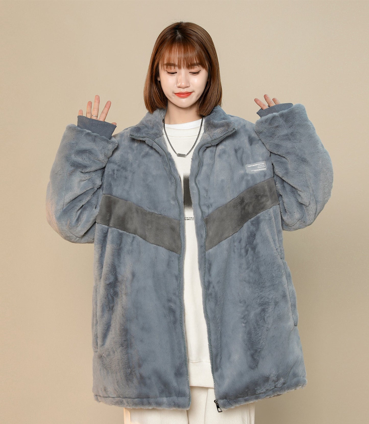 Veste d'hiver en fourrure VX11 pour femme