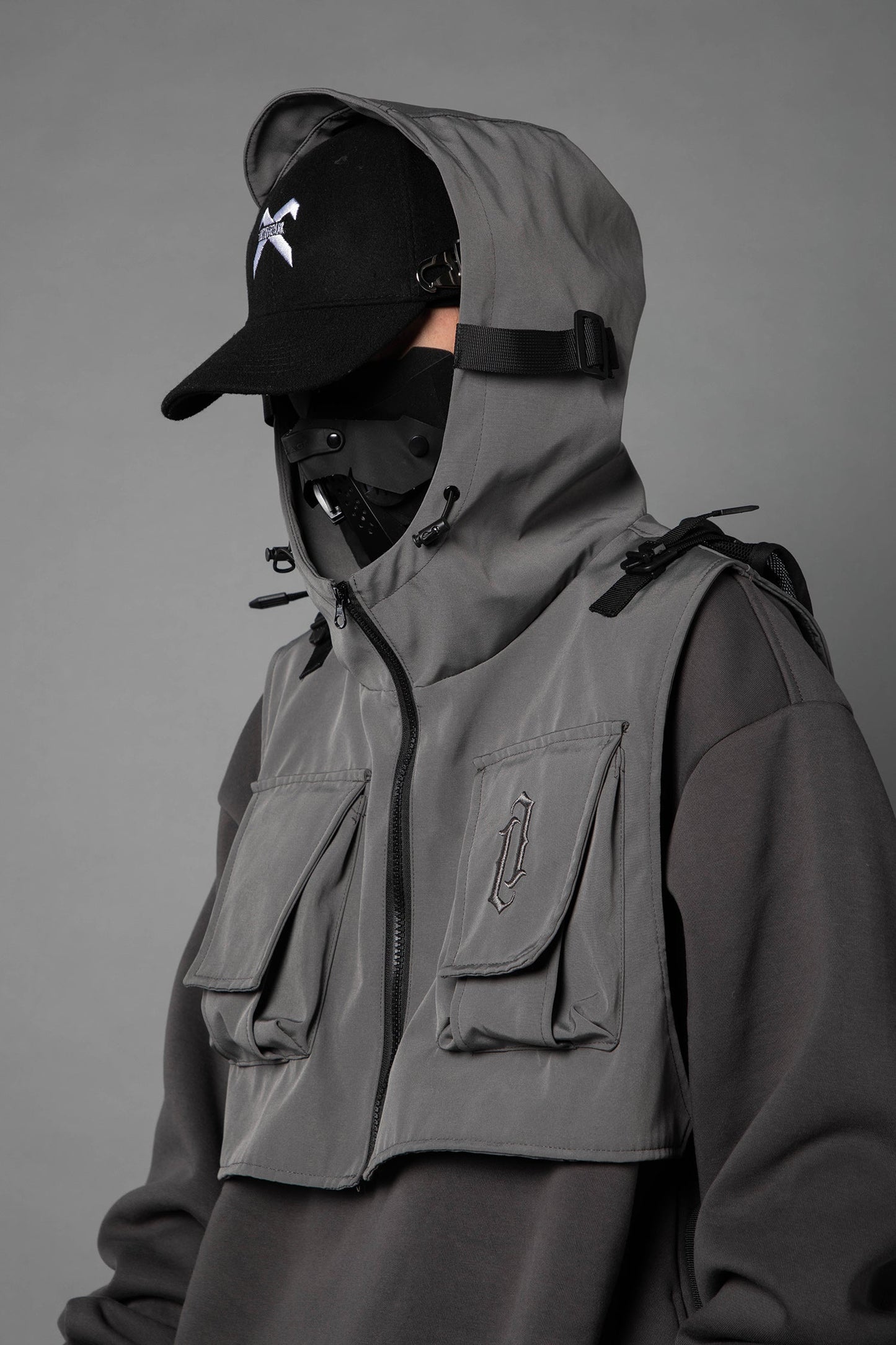 HiH34 Grey Tech Guard Hoodie