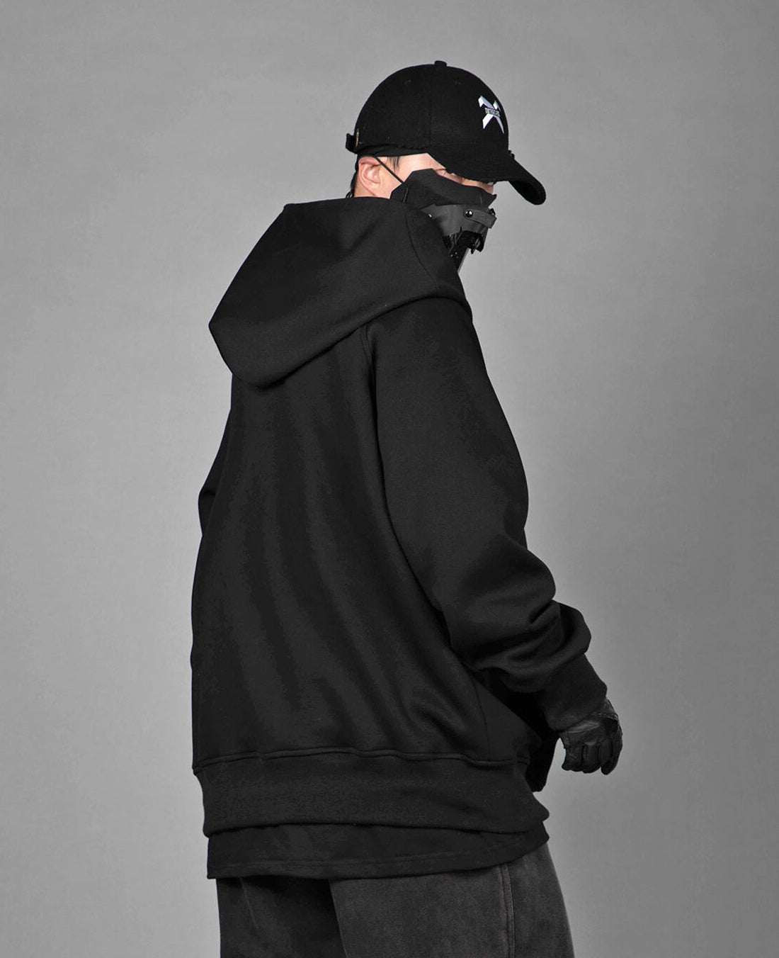 Black Layered Hoodie