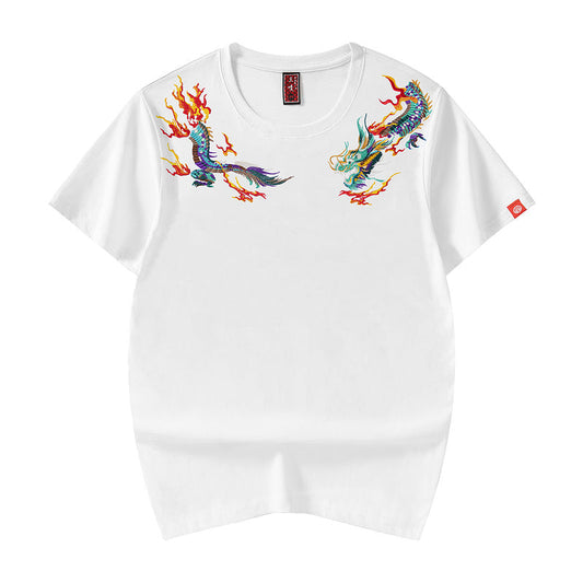 T-shirt brodé Dragons volants KH727