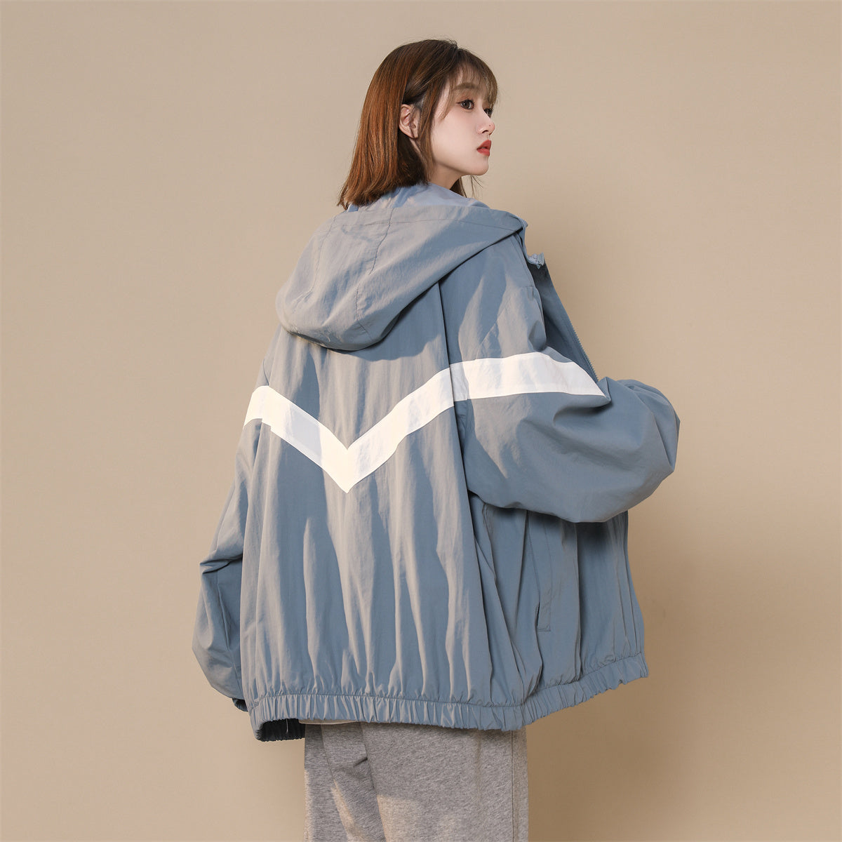 Veste coupe-vent décontractée pour femme diplômée