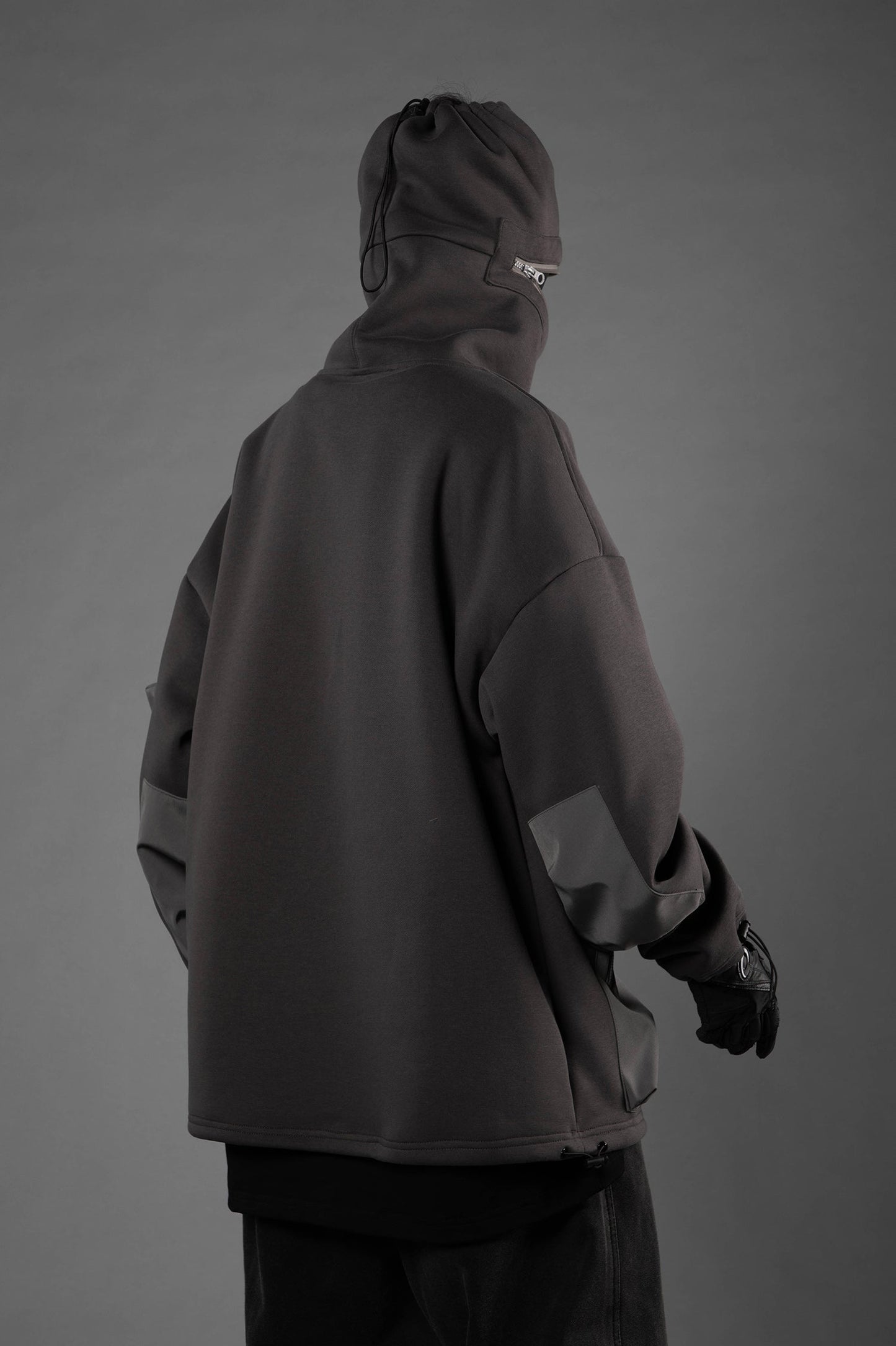 HiH33 Grey Utility Hoodie