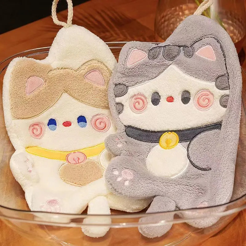 Toallas de mano con forma de gato