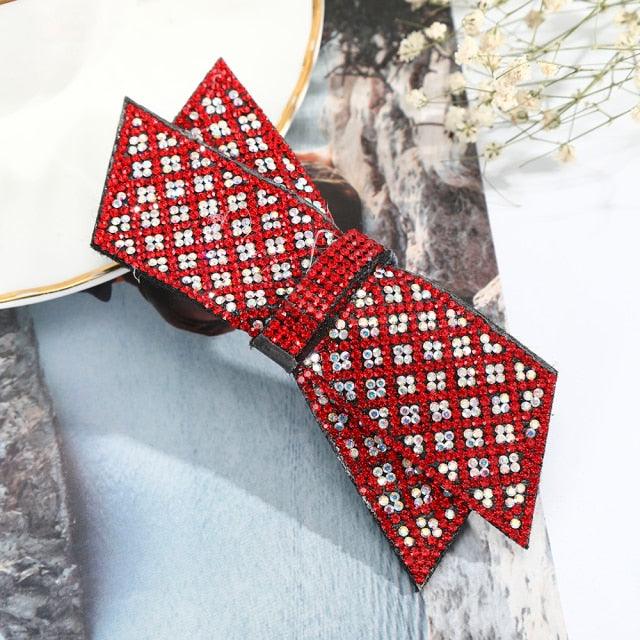 Crystal Bow Hair Clips