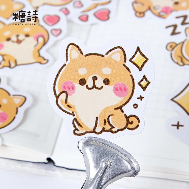 45 autocollants Kawaii Shiba Inu