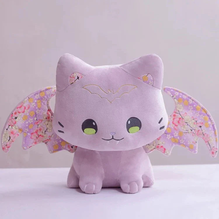 Peluches chat-chauve-souris kawaii