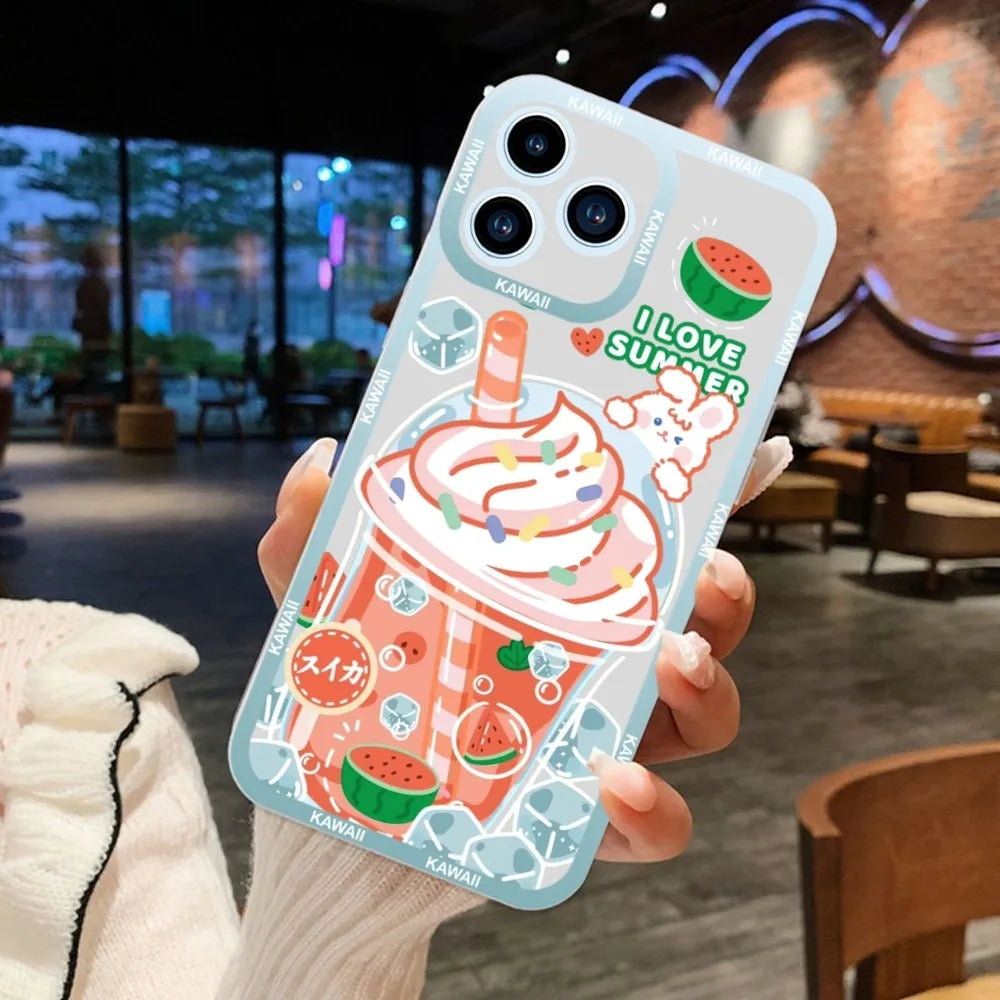 Coque iPhone Kawaii Drinks