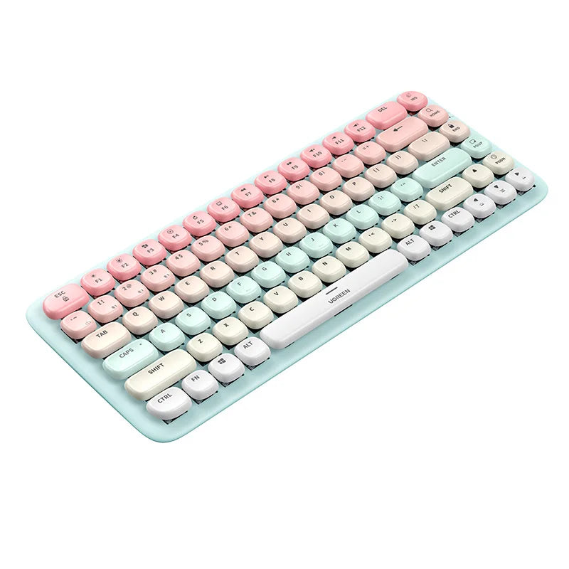 Clavier sans fil rose pastel et vert
