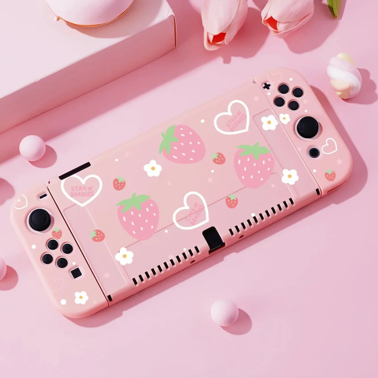 Étui Nintendo Switch Strawberry Hearts