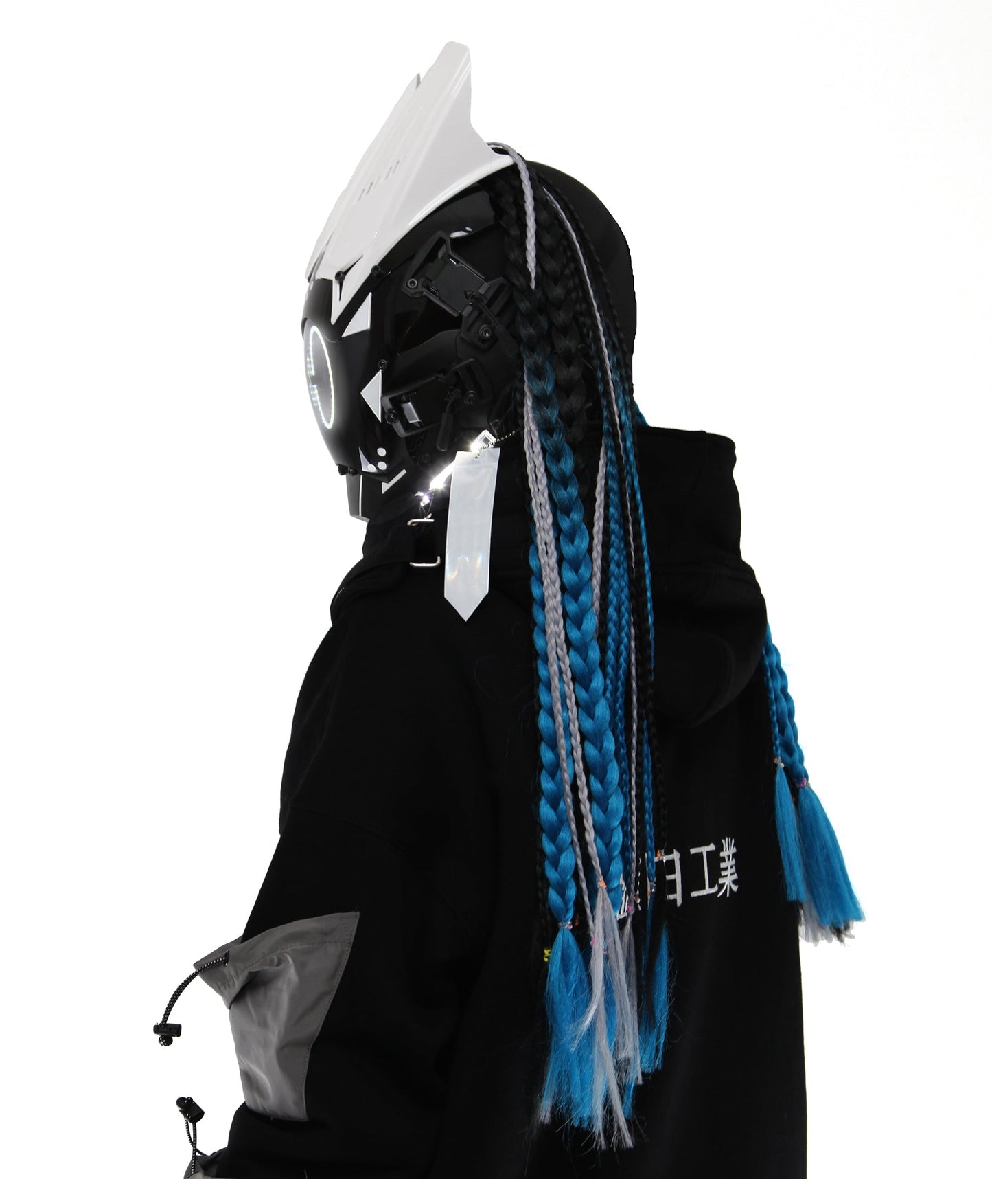D-Ci White Tech Mask (With Braids)