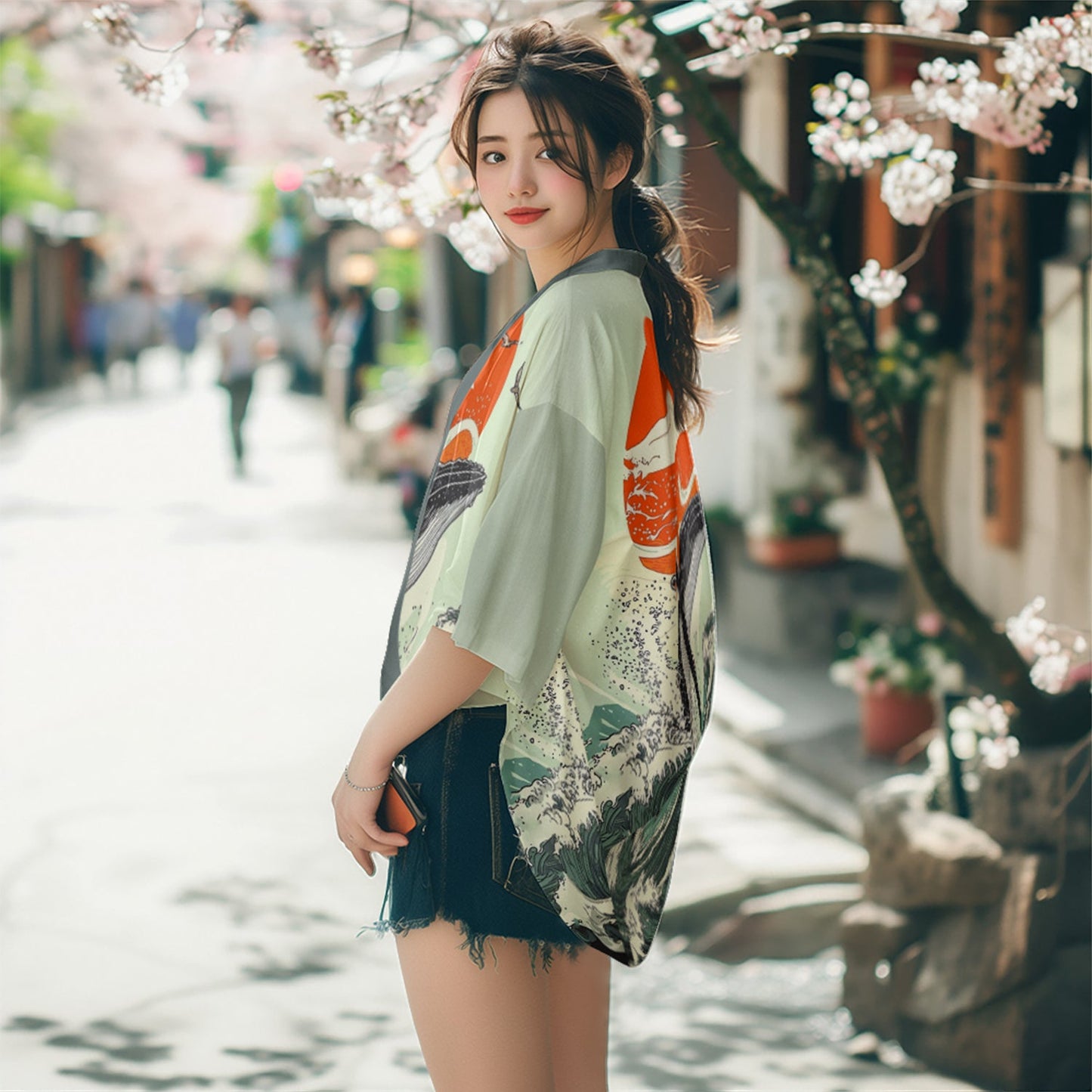 K23 Green Whale Kimono