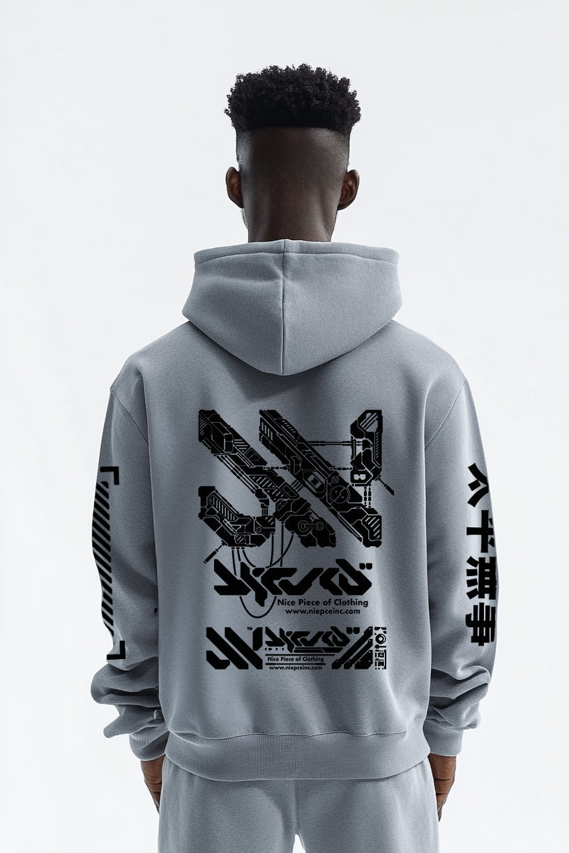 Sudadera con capucha gráfica cibernética de Detroit