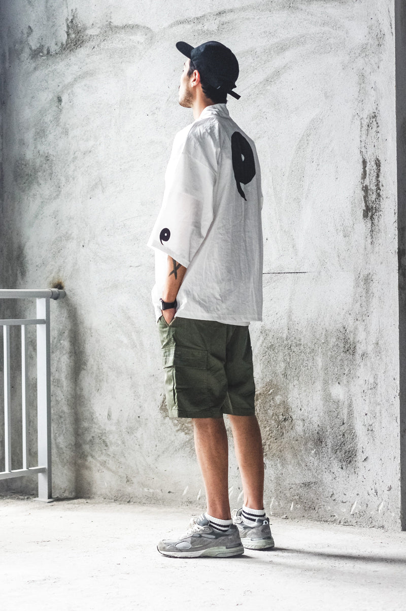 White Magatama Kimono Shirt