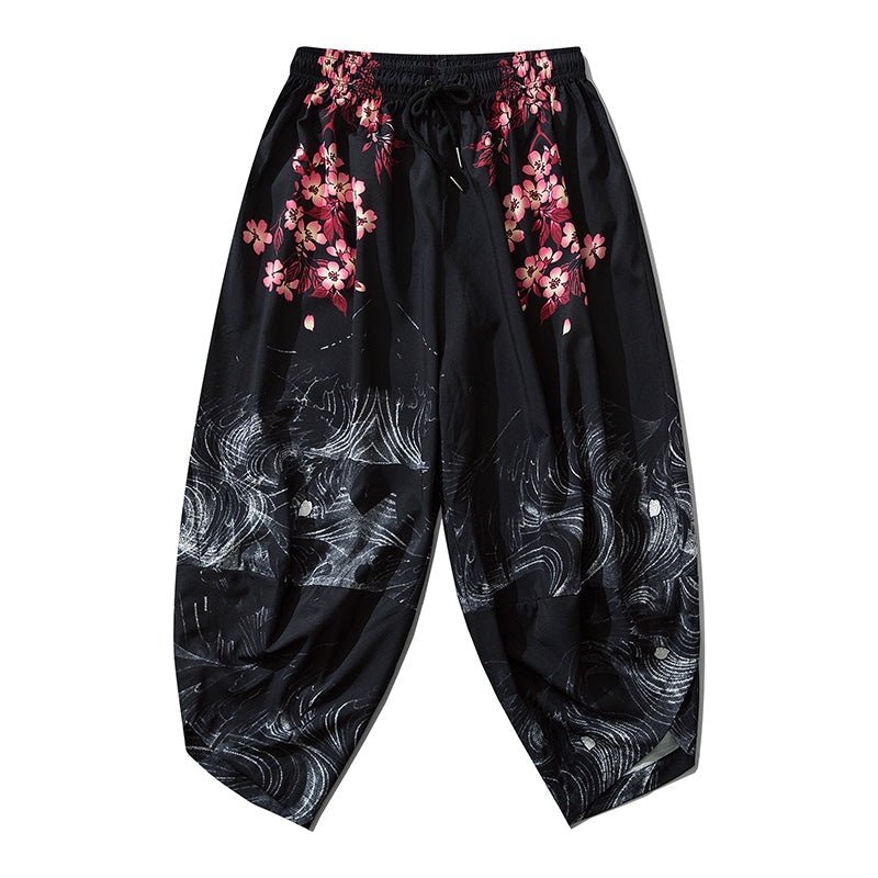 YC135 Pink Flowers Lightweight Pants