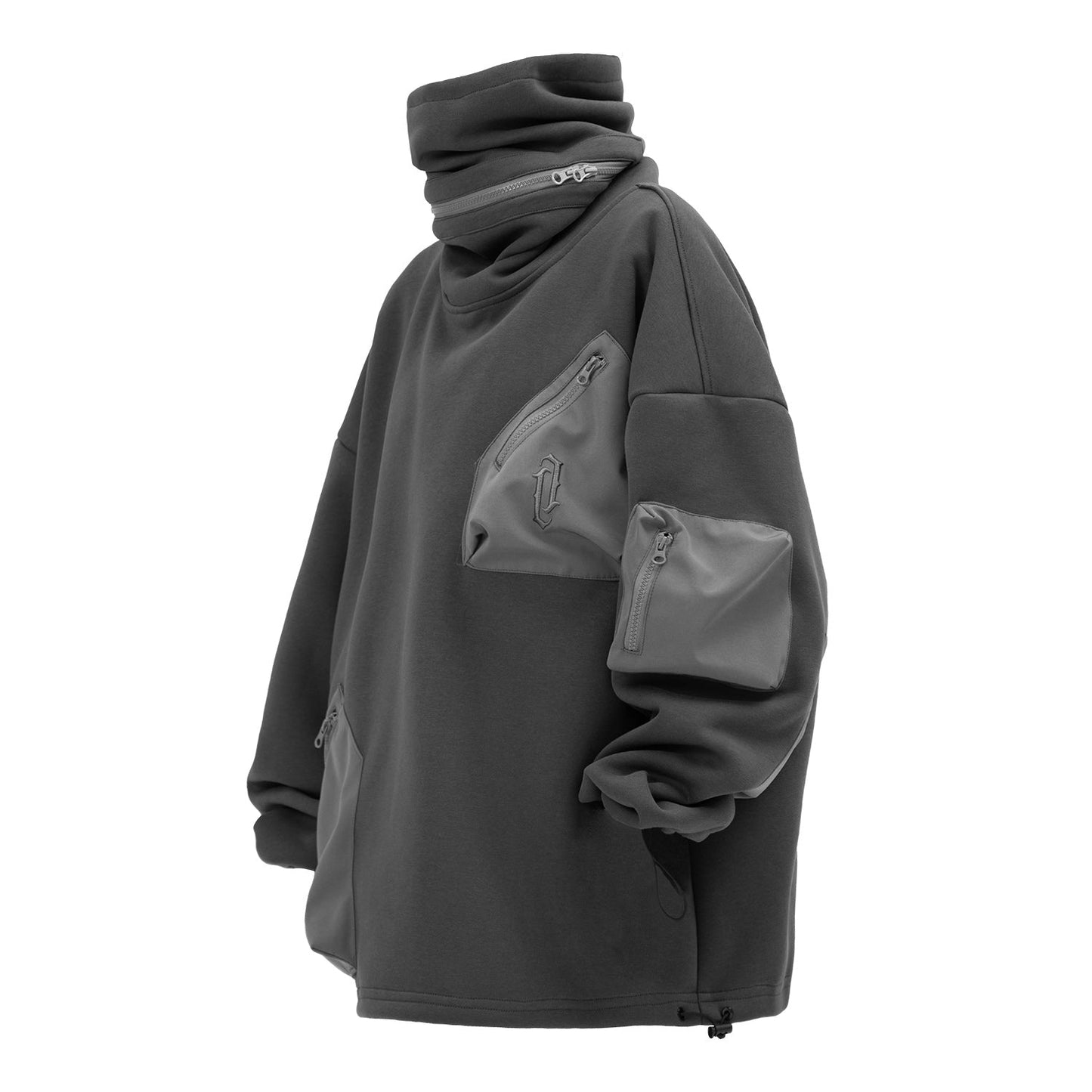 HiH33 Grey Utility Hoodie